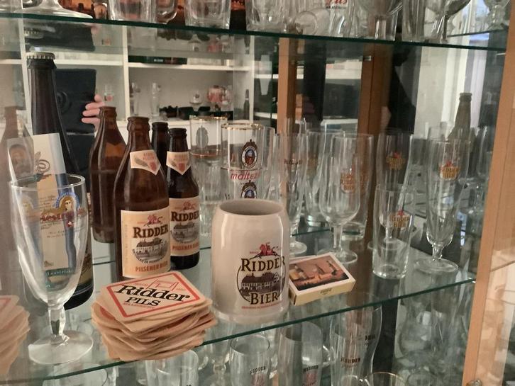 Grote Ridder Bier Glazen Verzameling, Verzamelen, Glas en Borrelglaasjes, Zo goed als nieuw, Bierglas, Ophalen