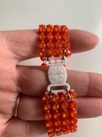 Vintage oranje plastic armband, Ophalen of Verzenden, Gebruikt, Oranje, Overige materialen