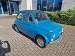 Lichtblauwe Fiat 500 L van 1970, Auto's, Oldtimers, Achterwielaandrijving, Zwart, Blauw, Handgeschakeld