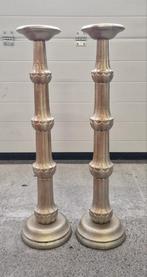 2 bronzen kandelaars, Ophalen of Verzenden, 75 cm of meer