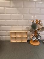 Display doosje hout grid japandi vintage, Ophalen of Verzenden, Nieuw