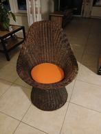 Rieten fauteuil, Ophalen, Gebruikt, 50 tot 75 cm, Riet of Rotan