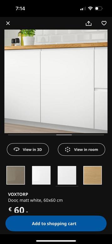 1x IKEA Voxtorp deur