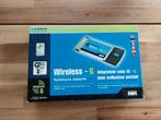 Linksys Wireless-G WPC54G laptop wifi adapter, Gebruikt, Ophalen of Verzenden