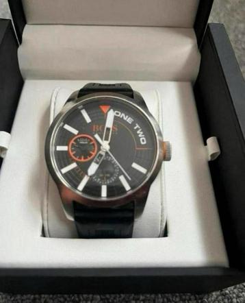 Origineel Boss orange horloge met zwarte siliconen band beschikbaar voor biedingen