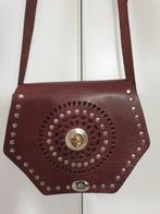 Schoudertasje bruin leer, Sieraden, Tassen en Uiterlijk, Tassen | Damestassen, Verzenden, Zo goed als nieuw, Bruin, Schoudertasje