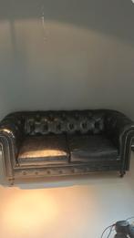 Chesterfield bank, zwart., Huis en Inrichting, Banken | Sofa's en Chaises Longues, Ophalen, Zo goed als nieuw