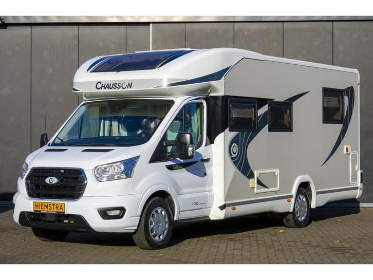 Chausson Titanium 768 XLB Automaat Queensbed+hefbed Truma D, Caravans en Kamperen, Campers, Bedrijf, tot en met 4, Half-integraal
