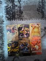 Metalen pokemon kaarten 6x, Ophalen, Zo goed als nieuw