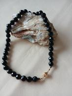 Granaten collier met 14 kt gouden slot, 43 cm, Ophalen of Verzenden, Gebruikt, Zwart, Steen of Mineraal