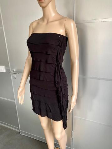 B1148 GUESS zwart strapless jurkje jurk Maat XXS=32 strand beschikbaar voor biedingen