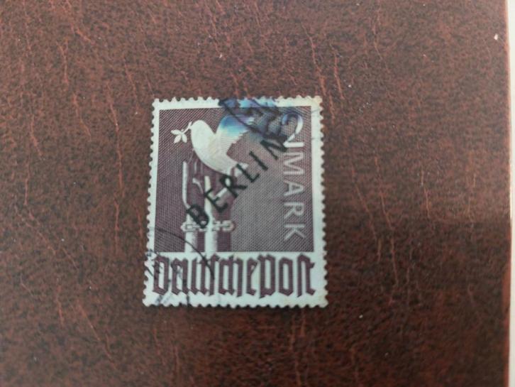 Beter Berlijn: zwarte opdruk 2 Mark, Michel 18 gestempeld 5%, Postzegels en Munten, Postzegels | Europa | Duitsland, Overige periodes