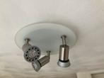 ZGAN plafondlamp Massive 3x led spot - melkglas, Metaal of Aluminium, Ophalen of Verzenden, Zo goed als nieuw, Led