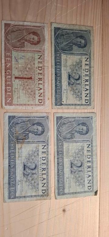  Te koop: Oude 1 Gulden & 2½ Gulden Biljetten – Mooie Hist beschikbaar voor biedingen