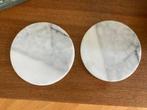 2 decoratieve marmeren plaatjes 15 cm doorsnede, Ophalen of Verzenden, Zo goed als nieuw