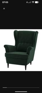 Strandmon fauteuil, fluweel groen - Zo goed als nieuw!, Huis en Inrichting, Fauteuils, Ophalen