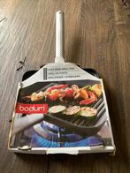 Gietijzeren Grillpan, merk Bodum en recepten boek, Ophalen of Verzenden, Zo goed als nieuw