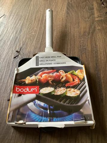 Gietijzeren Grillpan, merk Bodum en recepten boek beschikbaar voor biedingen