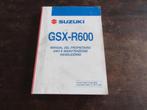 Suzuki GSX-R600 K6 handleiding instructieboek manual, Ophalen of Verzenden, Suzuki