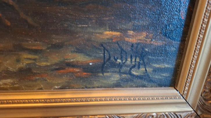 Nachtwacht Reproductie in Gouden Lijst D. Van Dijk, Antiek en Kunst, Kunst | Schilderijen | Klassiek, Ophalen of Verzenden