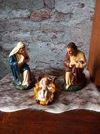 Antieke brocante religie beelden Maria en Jozef met Jezus, Ophalen of Verzenden