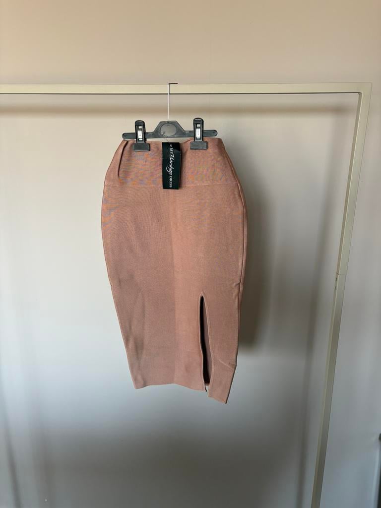 MY BANDAGE DRESS rok met split - maat S - NIEUW, Kleding | Dames, Nieuw, Ophalen of Verzenden, Knielengte, Roze