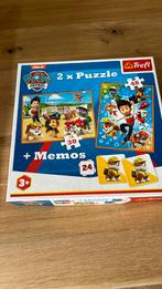 Paw Patrol puzzels + memory, Ophalen of Verzenden, 10 tot 50 stukjes, Zo goed als nieuw