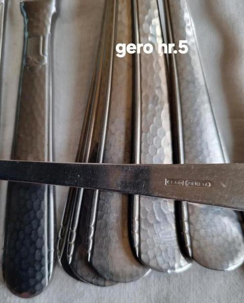 Gero Zilmeta gehamerd 3 kleine strepen model 294, Huis en Inrichting, Keuken | Bestek, Gebruikt, Ophalen of Verzenden