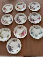 Royal Albert Flower of the month gebaksbordjes 10 stuks., Antiek en Kunst, Antiek | Servies los, Ophalen