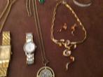 Veel sieraden  liest in een koop, Ophalen of Verzenden, Zo goed als nieuw, Goud, Overige materialen