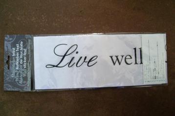 Muursticker Live Well / tekst voor op de muur / spreuk  beschikbaar voor biedingen