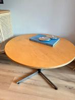 Vintage ronde plywood design salontafel, Rond, Ophalen of Verzenden, Zo goed als nieuw, Hout