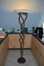 Staande lamp, Huis en Inrichting, Lampen | Vloerlampen, Ophalen, Gebruikt, Glas, Landelijk