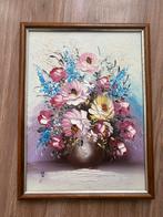 Klassiek Bloemenschilderij Ingelijst - Prachtig Detailrijk W, Antiek en Kunst, Ophalen of Verzenden