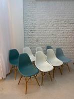 8 design stoelen originel Vitra eames Dsw, Ophalen, Leer, Eén
