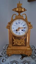 Antieke Vuur Vergulde Vaas Pendule Uit 1855, Ophalen of Verzenden