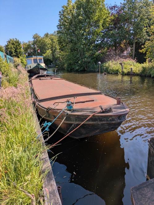 Grote stalen vlet, Watersport en Boten, Motorboten en Motorjachten, Gebruikt, Staal, 12 meter of meer, Diesel, Binnenboordmotor