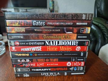 Dvd's rock en metal partij  beschikbaar voor biedingen