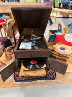 Antieke Grammofoon met 78 Toeren Platen, Ophalen