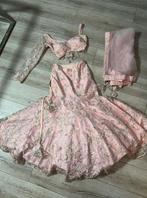 Mermaid lehenga, Kleding | Dames, Galajurk, Ophalen of Verzenden, Zo goed als nieuw, Roze