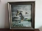 Schilderij opvliegend wild eenden ganzen P Verresen, Ophalen of Verzenden