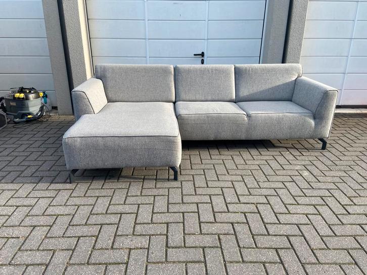 Henders & Hazel Hoekbank - Grijs - Gratis Bezorging, Huis en Inrichting, Banken | Complete zithoeken, Zo goed als nieuw, Stof