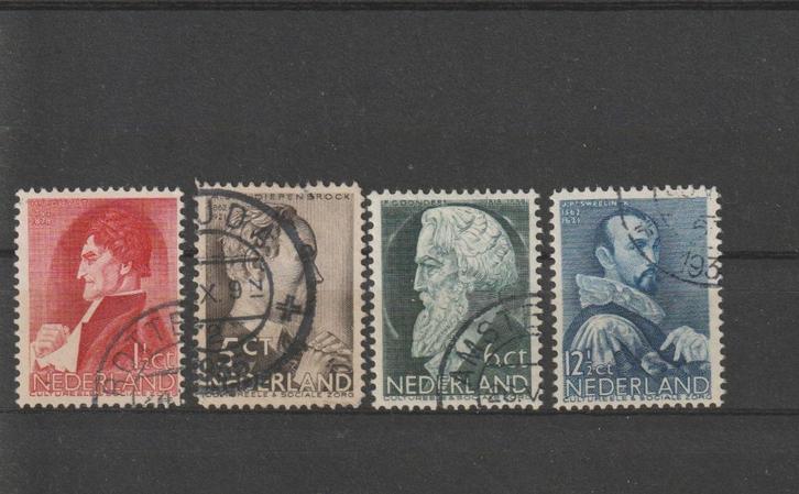 Nederland 1935, NVPH 274 t/m 277, Gestempeld., Postzegels en Munten, Postzegels | Nederland, Gestempeld, T/m 1940, Verzenden