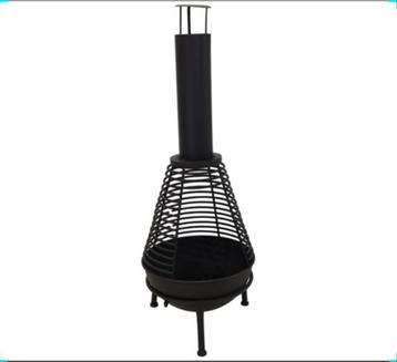 Metalen Spriaal Haard - Zwart - Ø45 - 120cm Hoog beschikbaar voor biedingen