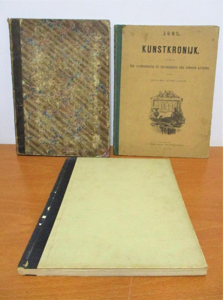1423 // Kunstkronijk - 3 delen uit ca. 1850, Boeken, Kunst en Cultuur | Beeldend, Gelezen, Ophalen of Verzenden