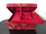 mooi Chinees  sieraden kist/doos 2 lagen bekleedt 18/14/7,5, Antiek en Kunst, Ophalen of Verzenden