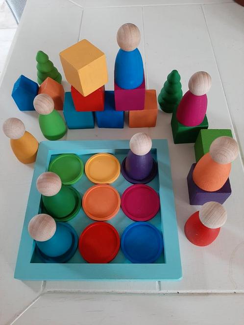 Houten popjes, boompjes en blokken, Kinderen en Baby's, Speelgoed | Houten speelgoed, Nieuw, Overige typen, Ophalen of Verzenden