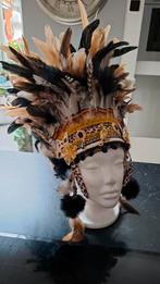 Handgemaakte Indianentooi met veren en kralen, Maat 38/40 (M), Carnaval, Ophalen of Verzenden, Zo goed als nieuw