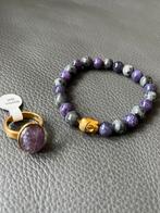 SET echt Amethist armband met bijpassende ring mt, Sieraden, Tassen en Uiterlijk, Armbanden, Staal, Paars, Nieuw, Ophalen of Verzenden