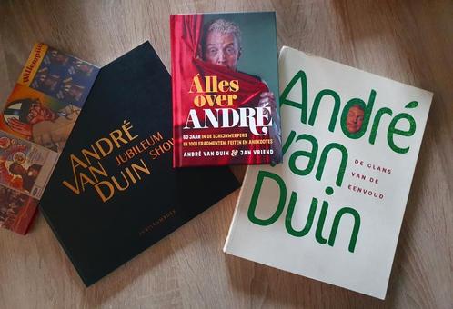 Verzameling boeken Andre van Duin o.a. Jubileumboek 40 - 60, Verzamelen, Muziek, Artiesten en Beroemdheden, Zo goed als nieuw